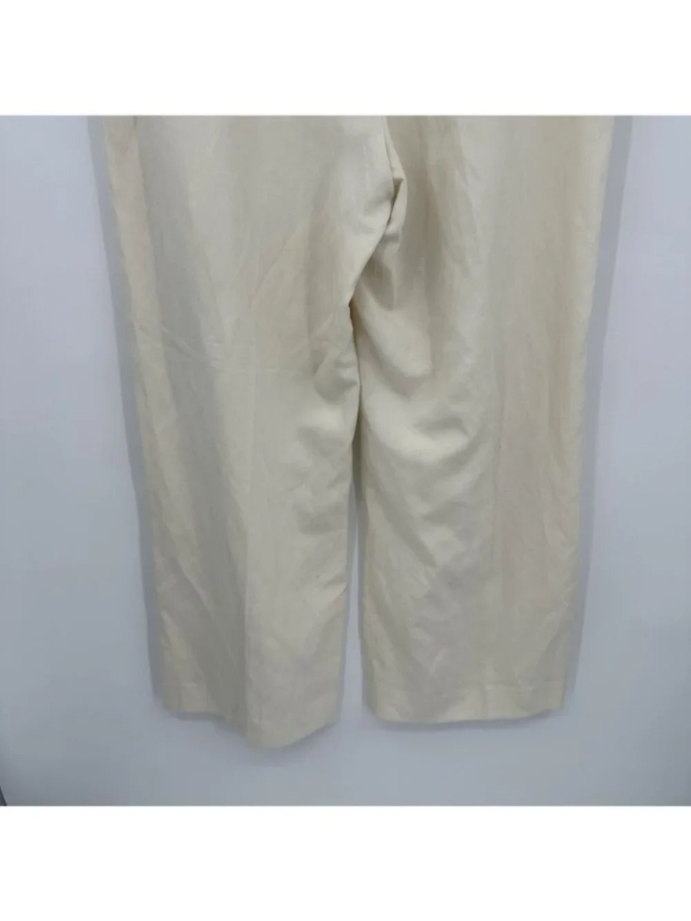 BANANA REPUBLIC pants trousers linen off white 16 career summer pleated office